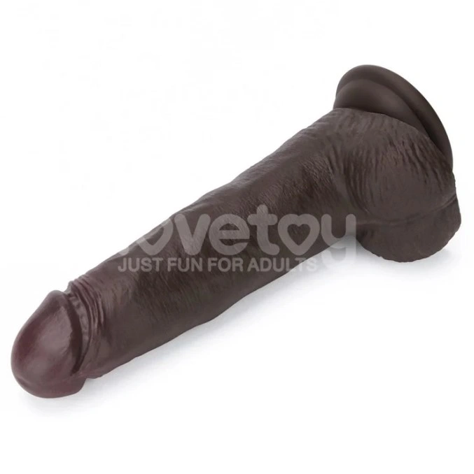 Vibrator Realist Sliding-Skin PRO II, Remote Control, Silicon Dubla Densitate, Negru, 21.5 cm, #3, Erotic24.ro
