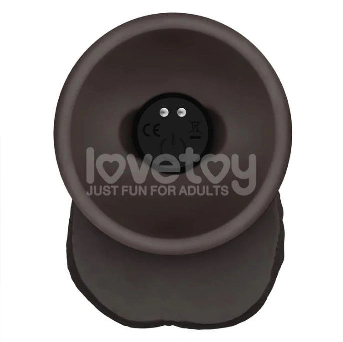 Vibrator Realist Sliding-Skin PRO II, Remote Control, Silicon Dubla Densitate, Negru, 25 cm, #8, Erotic24.ro