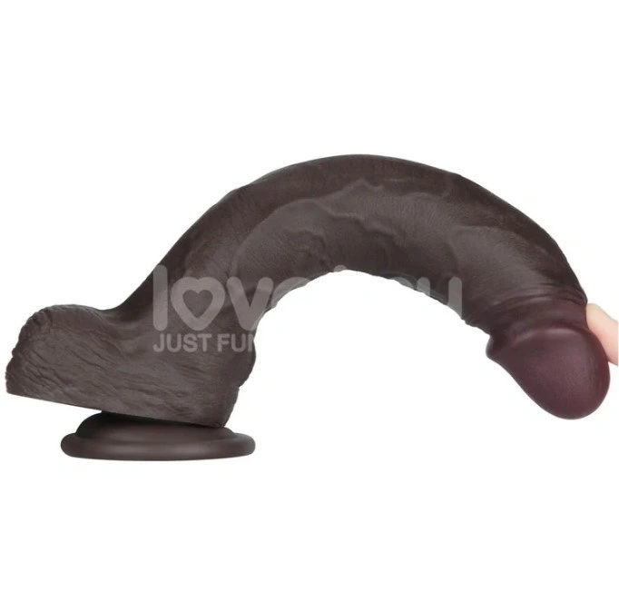 Vibrator Realist Sliding-Skin PRO II, Remote Control, Silicon Dubla Densitate, Negru, 25 cm, #4, Erotic24.ro
