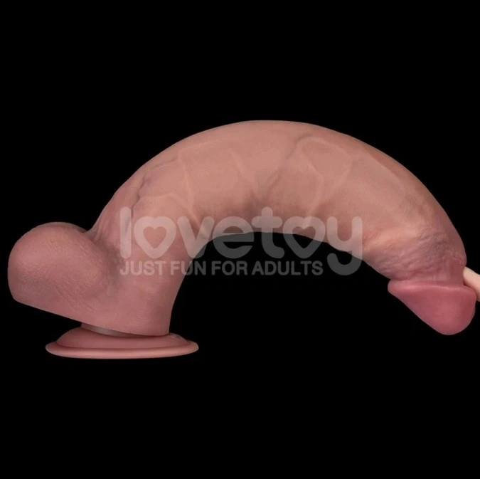 Vibrator Realist Power Cock, 10 Moduri Vibratii, PVC Dubla Densitate, USB Magnetic, Natural, 31 cm, #3, Erotic24.ro