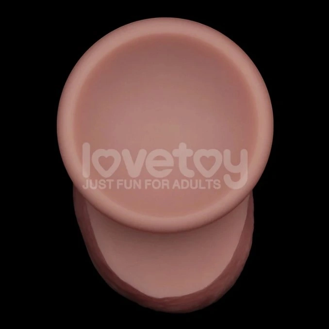 Dildo Realist Sliding-Skin PRO II, Silicon Dubla Densitate, Natual, 17.5 cm, #6, Erotic24.ro