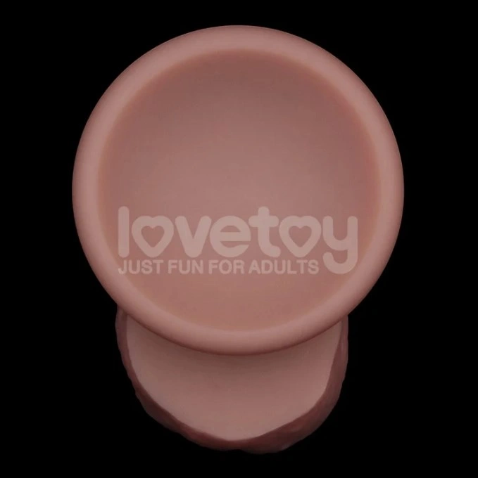 Dildo Realist Sliding-Skin PRO II, Silicon Dubla Densitate, Natural, 19.5 cm, #7, Erotic24.ro