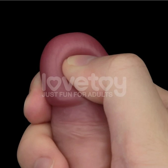 Dildo Realist Sliding-Skin PRO II, Silicon Dubla Densitate, Natural, 19.5 cm, #5, Erotic24.ro