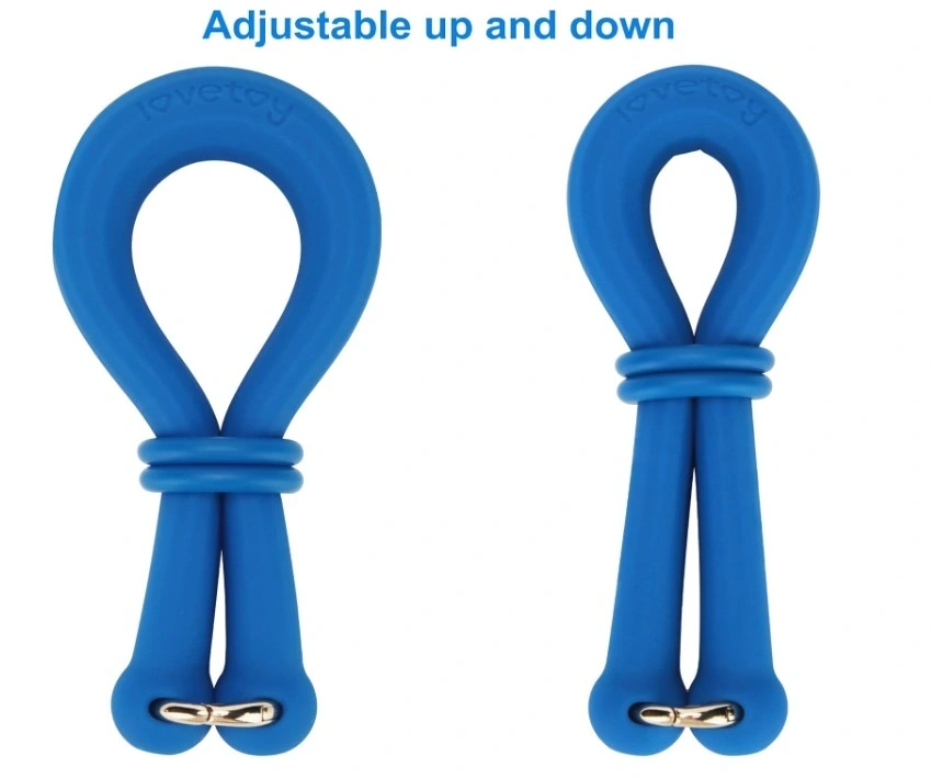 Inel Dublu de Penis Pinnacle Pro Anyfit Plus, Silicon, Albastru, #3, Erotic24.ro