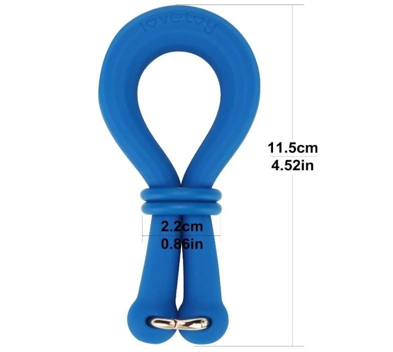 Inel Dublu de Penis Pinnacle Pro Anyfit Plus, Silicon, Albastru, #2, Erotic24.ro