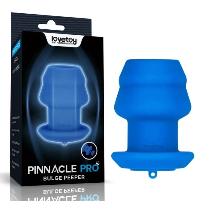 Dop Anal Pinnacle Pro Bulge Peeper cu Dop, Silicon, Albastru, 10.5 cm, #1, Erotic24.ro