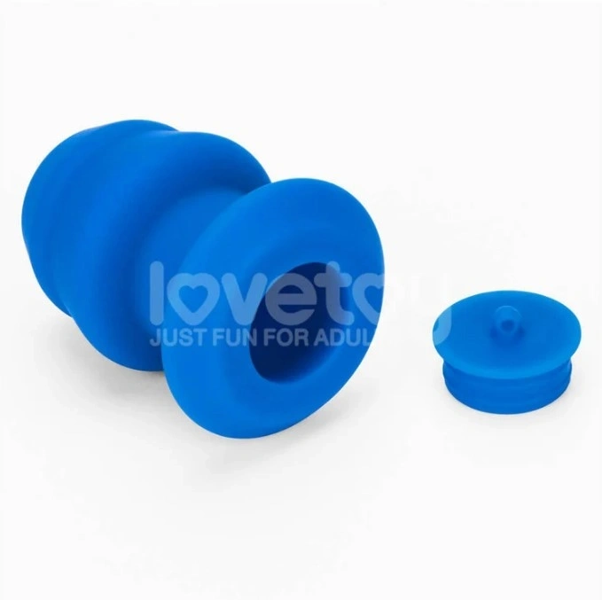 Dop Anal Pinnacle Pro Bulge Peeper cu Dop, Silicon, Albastru, 10.5 cm, #5, Erotic24.ro