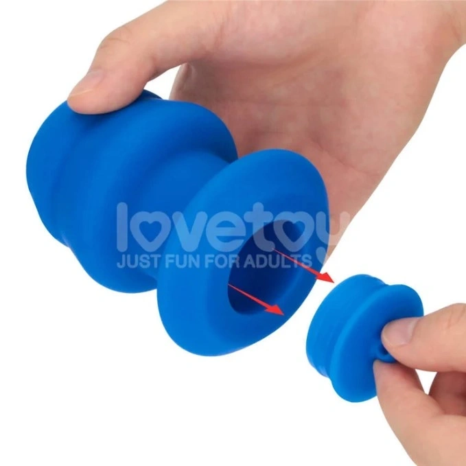 Dop Anal Pinnacle Pro Bulge Peeper cu Dop, Silicon, Albastru, 10.5 cm, #7, Erotic24.ro