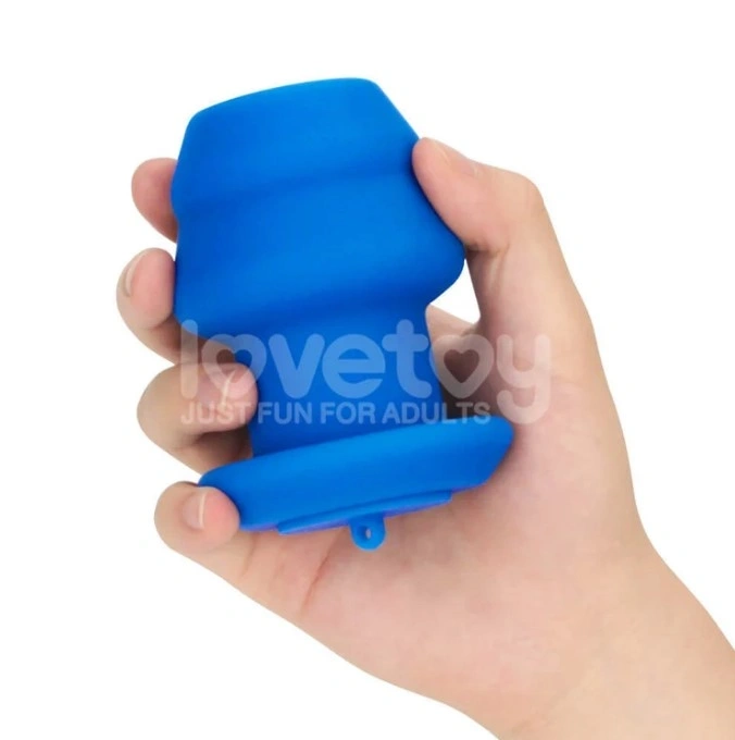 Dop Anal Pinnacle Pro Bulge Peeper cu Dop, Silicon, Albastru, 10.5 cm, #4, Erotic24.ro