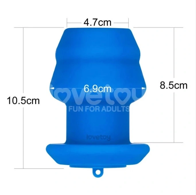 Dop Anal Pinnacle Pro Bulge Peeper cu Dop, Silicon, Albastru, 10.5 cm, #9, Erotic24.ro