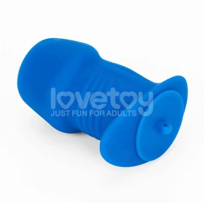 Dop Anal Pinnacle Pro Ribbed Peeper cu Dop, Silicon, Albastru, 10.7 cm, #3, Erotic24.ro