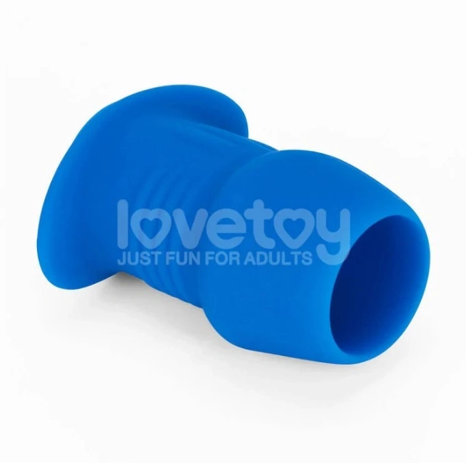 Dop Anal Pinnacle Pro Ribbed Peeper cu Dop, Silicon, Albastru, 10.7 cm, #4, Erotic24.ro