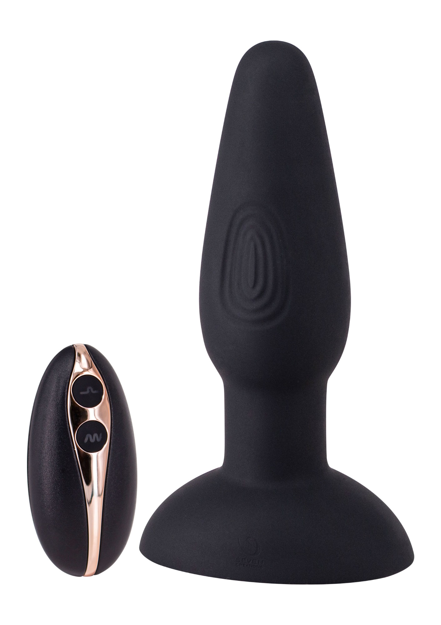 Dop Anal Artemis Pulsatii-Vibratii, Remote Control, Silicon, Negru, 15.5 cm