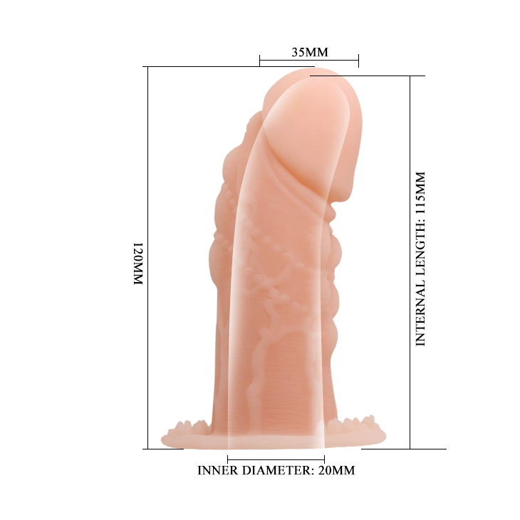 Manson Penis Wolftooth, TPR, Maro, 13 cm, #5, Erotic24.ro