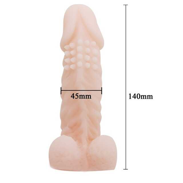 Manson Penis Wolftooth, TPR, Maro, 14 cm, Nr. 6, Erotic24.ro