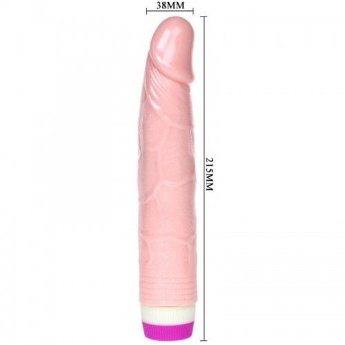 Vibrator Realist Multispeed Jelly Vibe, Natural, 21.5 cm, Nr. 4, Erotic24.ro