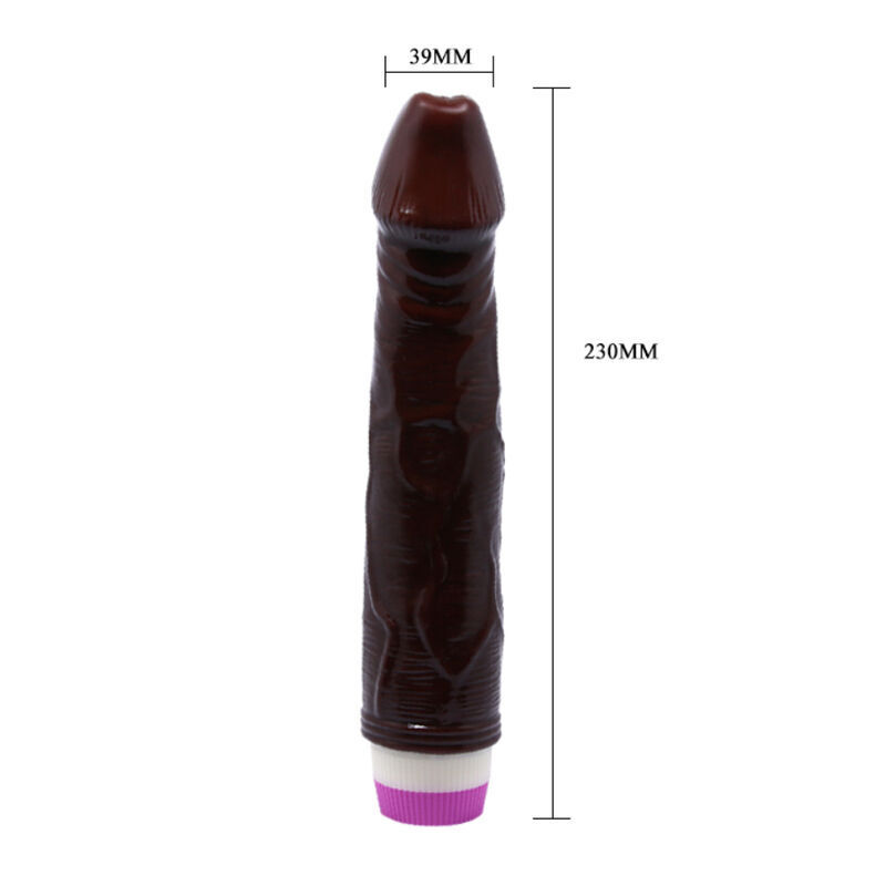 Vibrator Realist Fantasy Vibe, TPR, Maro, 23 cm, #3, Erotic24.ro
