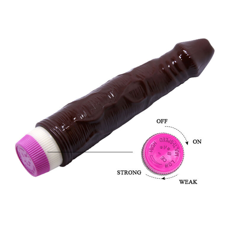 Vibrator Realist Fantasy Vibe, TPR, Maro, 23 cm, #4, Erotic24.ro