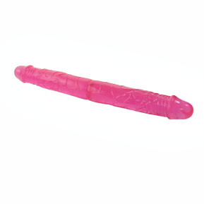 Dildo Double Dong, PVC, Roz, 37.4 cm, Nr. 3, Erotic24.ro