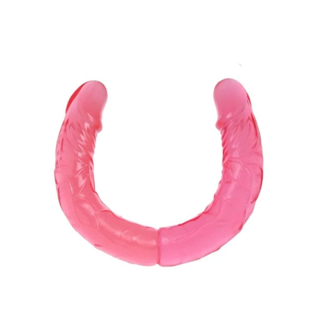 Dildo Double Dong, PVC, Roz, 37.4 cm, Nr. 4, Erotic24.ro