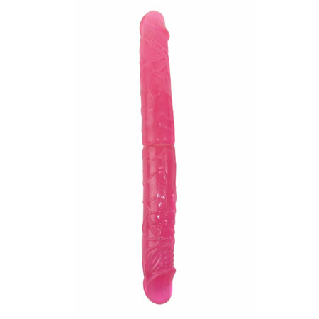 Dildo Double Dong, PVC, Roz, 37.4 cm, Nr. 2, Erotic24.ro