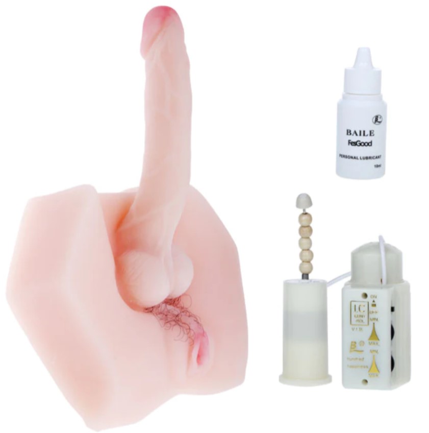 Masturbator cu Vagin si Penis, Real Cyberskin, Natural, #3, Erotic24.ro