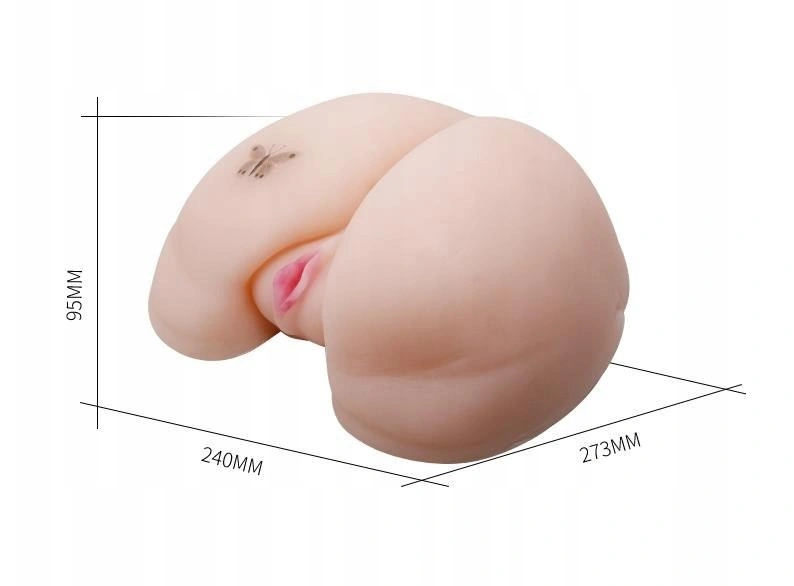 Masturbator Vagin& Anus cu Vibratii, Incalzire, Voce Sexy, Material Realist TPE, Natural, 2.66 kg, #3, Erotic24.ro