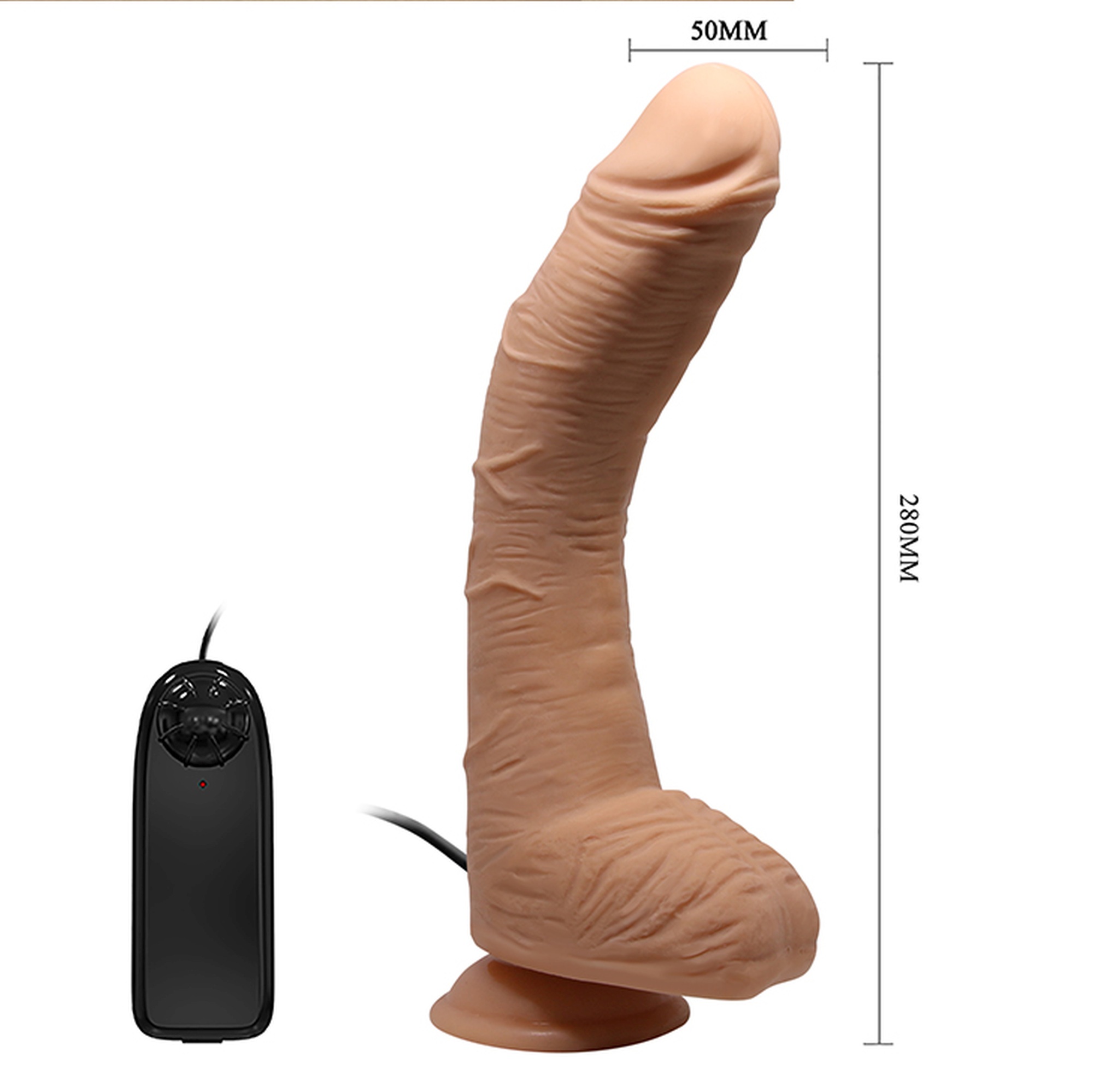 Vibrator Realist Multispeed Beautiful Alex LifeLike Skin, Natural, 28 cm, #5, Erotic24.ro