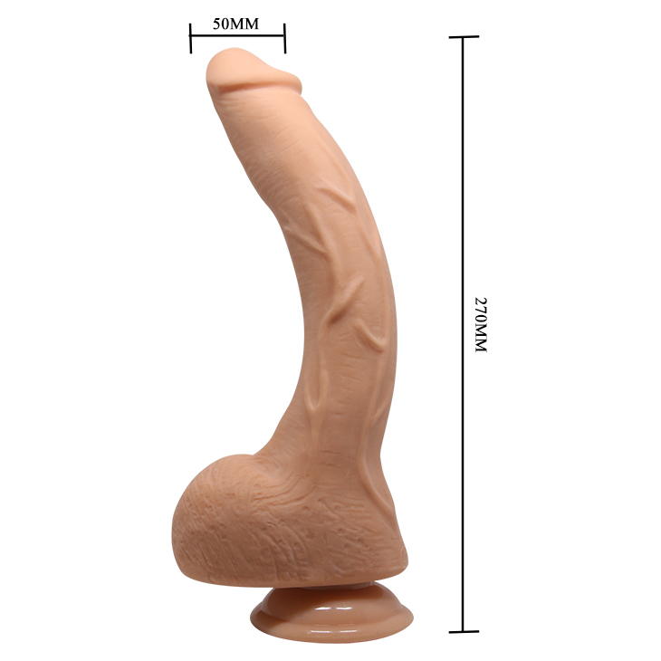 Vibrator Realist Multispeed Beautiful Jack, TPR, Natural, 26 cm, #7, Erotic24.ro