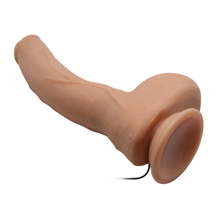 Vibrator Realist Multispeed Beautiful Jack, TPR, Natural, 26 cm, #2, Erotic24.ro