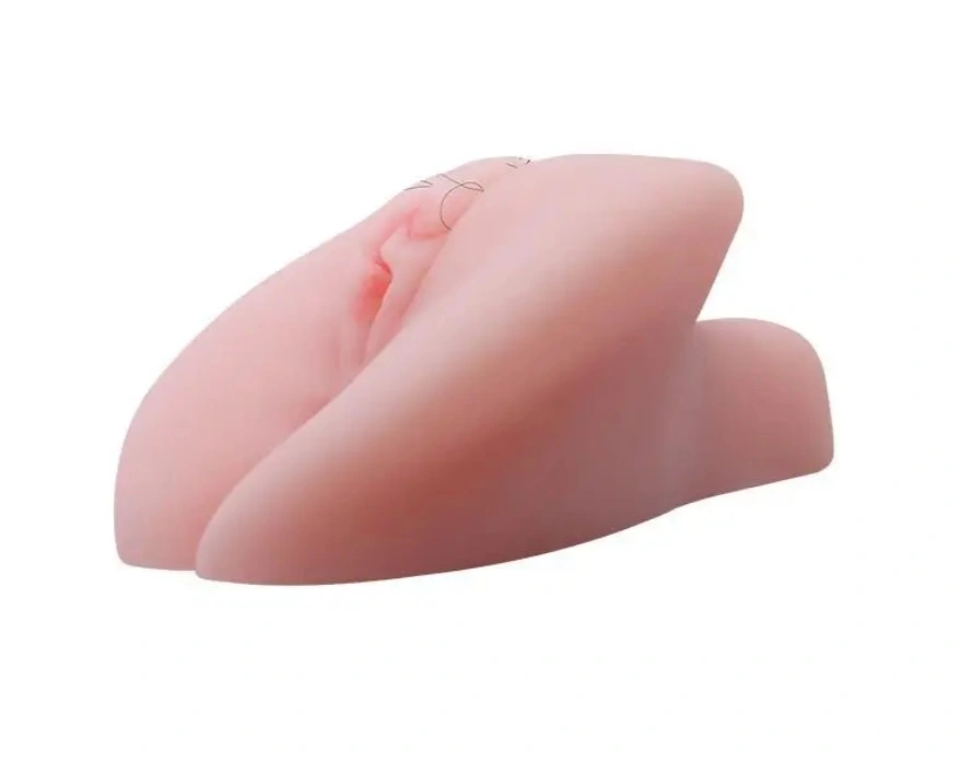 Masturbator Realistic Feel Vagin&Anus cu Vibratii, TPE, Natural, 17.5 cm, #2, Erotic24.ro