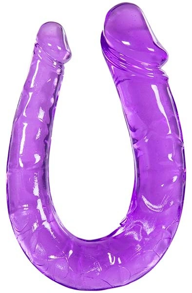 Dildo Dublu Double Pleasure, TPR, Mov, 30 cm