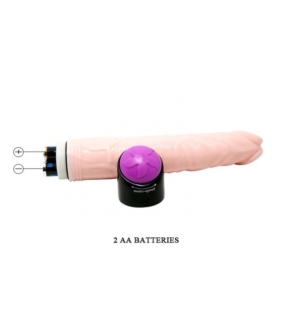 Vibrator Realist Multispeed Adour Club, TPR, Natural, 23 cm, #5, Erotic24.ro