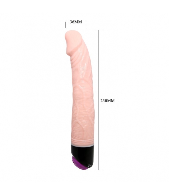 Vibrator Realist Multispeed Adour Club, TPR, Natural, 23 cm, #4, Erotic24.ro