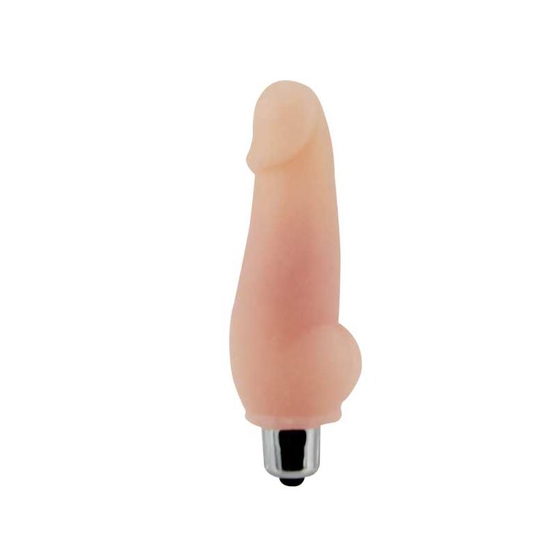 Super Mini Vibrator Realist, TPR Life-Like, Natural, 12 cm, #2, Erotic24.ro