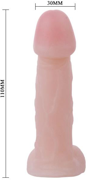 Mini Dildo Realist Slick Pleasure, Natural, 11 cm, #4, Erotic24.ro