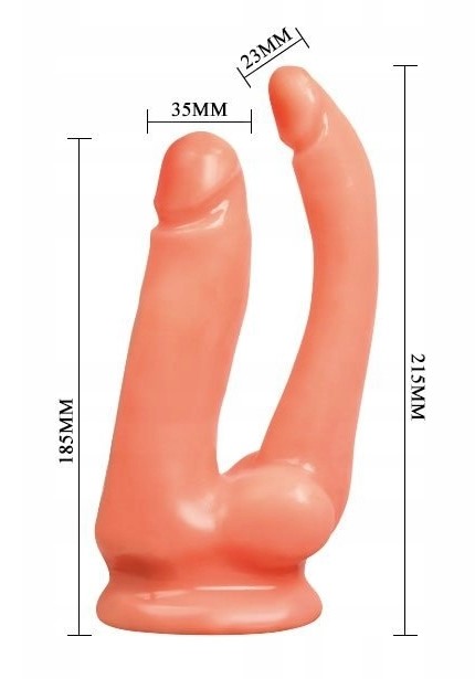 Strap On Dublu Realistic Multispeed, TPR , Natural, 21.5 cm, #5, Erotic24.ro