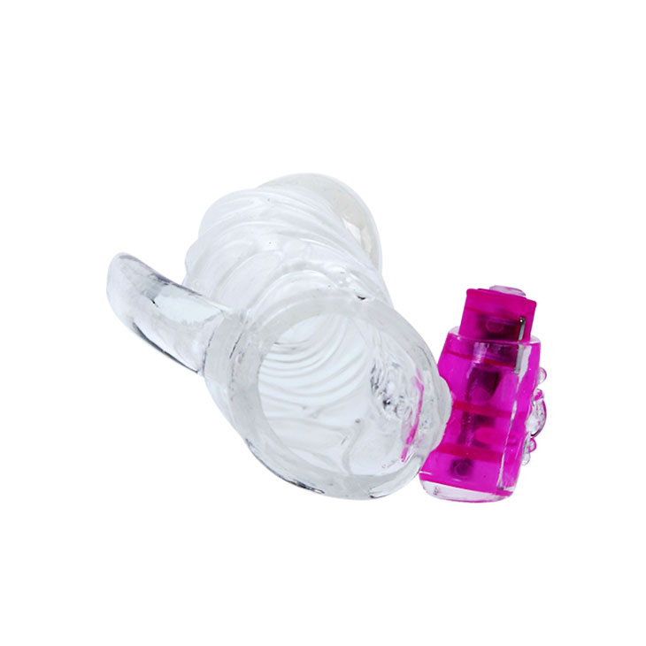 Manson Penis cu Vibratii Crystal, TPR, Transparent, 13 cm, #4, Erotic24.ro