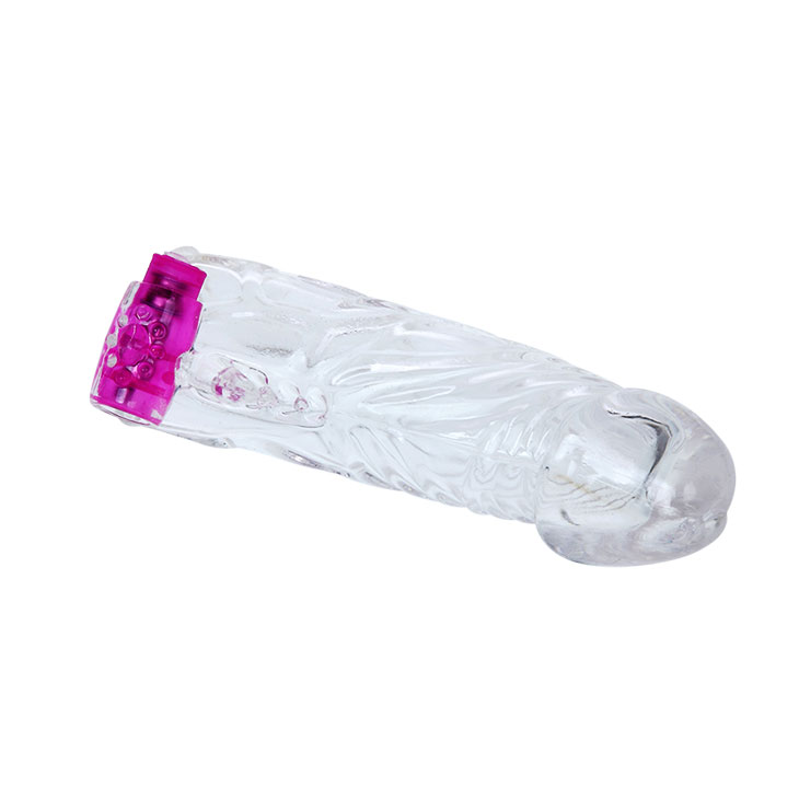 Manson Penis cu Vibratii Crystal, TPR, Transparent, 13 cm, #2, Erotic24.ro