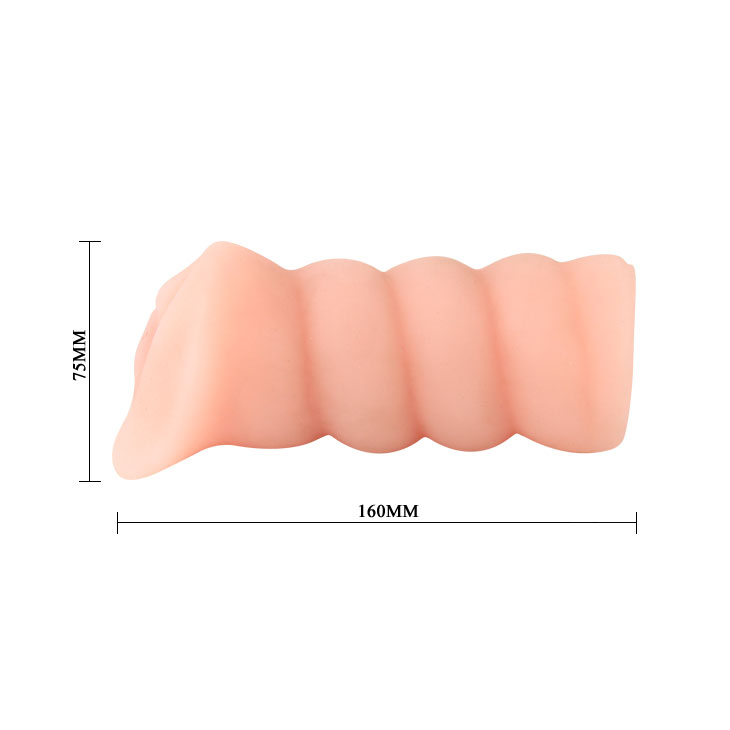 Masturbator Realist cu Vibratii, TPR, Natural, 16 cm, Nr. 4, Erotic24.ro