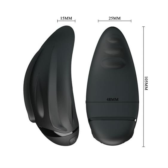 Stimulator Wearable Teaser 10 Moduri Vibratii Silicon Negru 10.5 cm, #7, Erotic24.ro