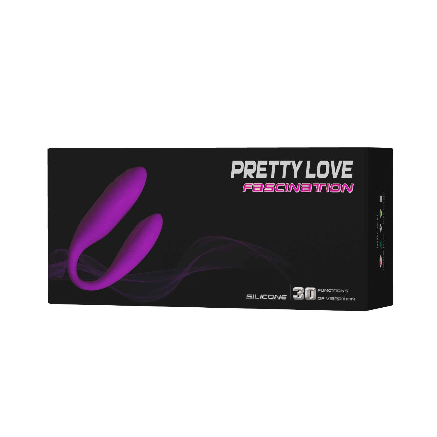 Vibrator Cuplu Fascynation, 30 Moduri Vibratii, Silicon, USB, Mov, 9.5 cm, #9, Erotic24.ro