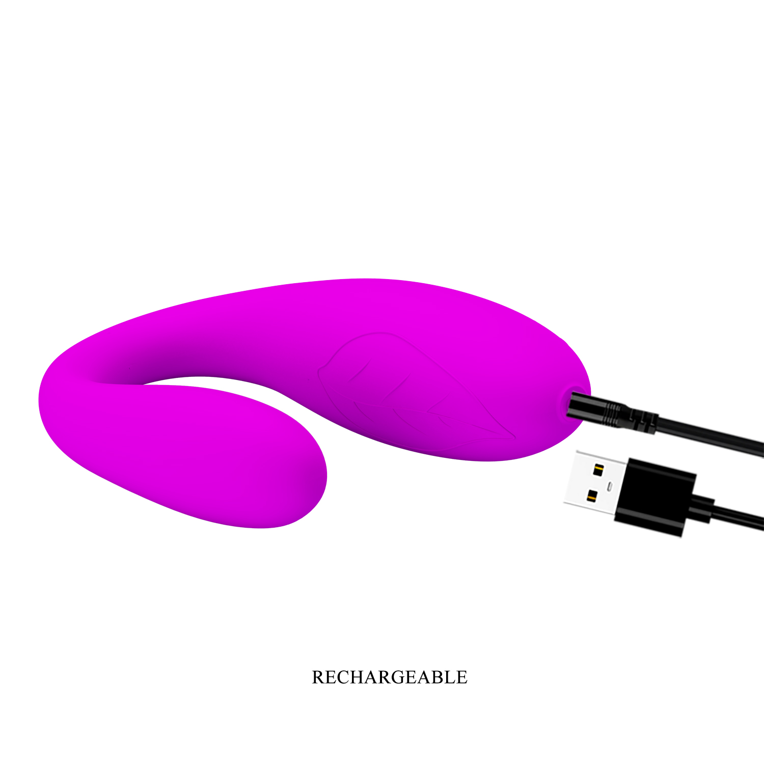Vibrator Cuplu Fascynation, 30 Moduri Vibratii, Silicon, USB, Mov, 9.5 cm, #8, Erotic24.ro