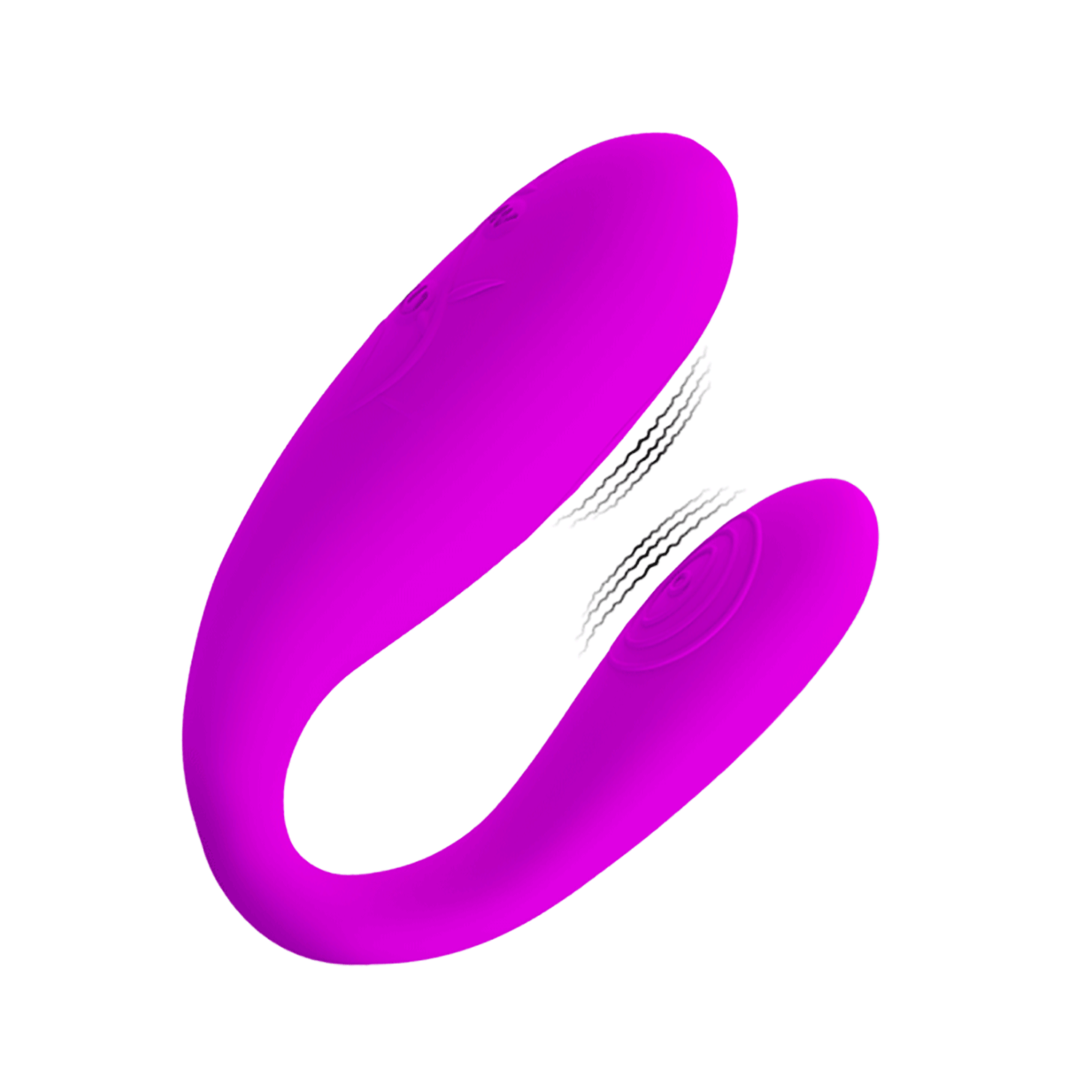 Vibrator Cuplu Fascynation, 30 Moduri Vibratii, Silicon, USB, Mov, 9.5 cm, #5, Erotic24.ro