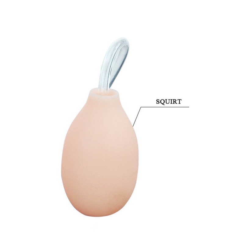 Vibrator Realist Multipeed cu Ejaculare, TPR, Natural, 20 cm, #3, Erotic24.ro