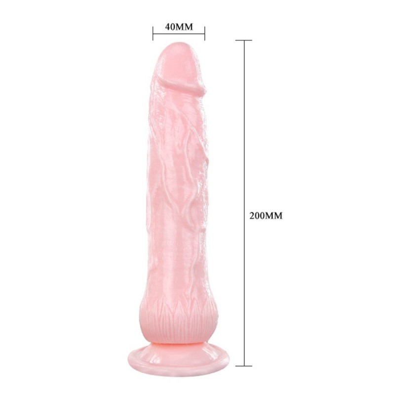 Vibrator Realist Multipeed cu Ejaculare, TPR, Natural, 20 cm, #2, Erotic24.ro