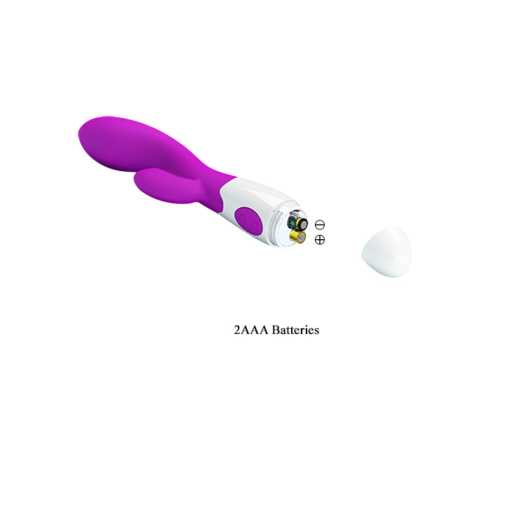 Vibrator Rabbit Brighty, 30 Moduri Vibratii, Silicon, USB, Mov, 20 cm, #6, Erotic24.ro