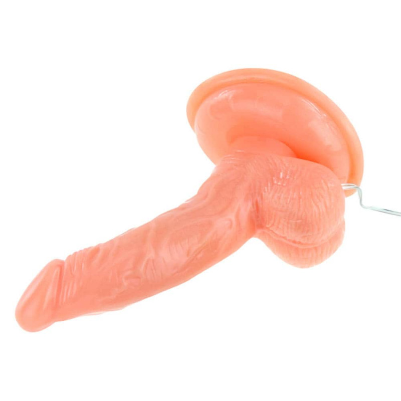 Vibrator Multispeed Super Rota Dong, TPR, Natural, 14.5 cm, #3, Erotic24.ro