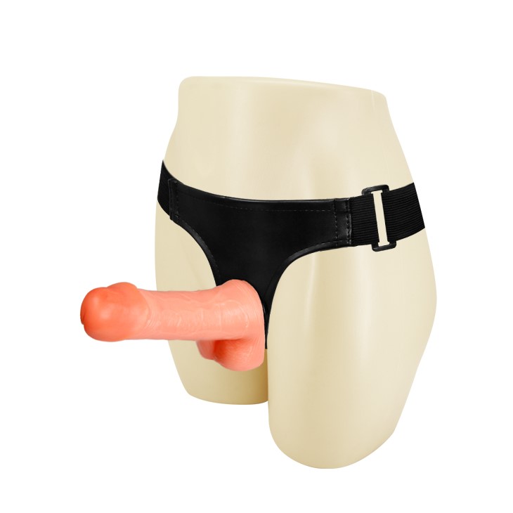 Strap-on Ultra Passionate Harness, PVC, Natural, 18.5 cm, #2, Erotic24.ro