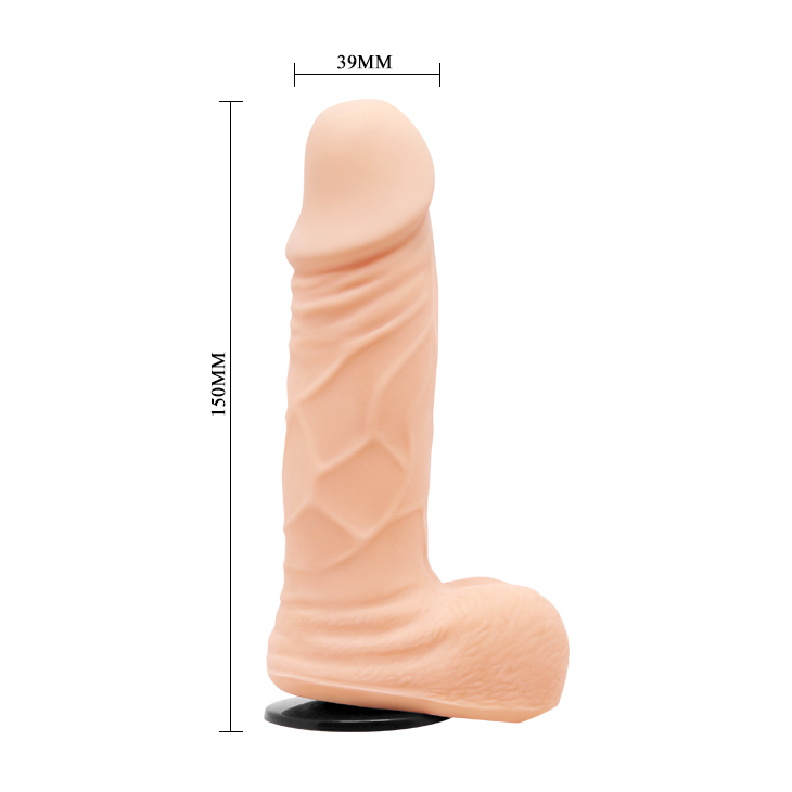 Strap-on Passionate Harness Dildo Realist, TPR, Natural, 15 cm, #6, Erotic24.ro